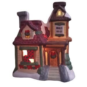 Vtg 1996 Beals Enesco Main Street Village Collection Porcelain Christmas Store